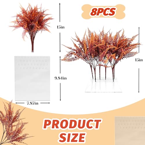 8Pcs Fake Grass Plants Pee Post for Dogs to Pee on, Guiding Male Dogs to Urine and Preventing Urine from Splashing Everywhere,Easy to Install and Clean(Persian Grass/Autumn) - color: Autumn Persian grass