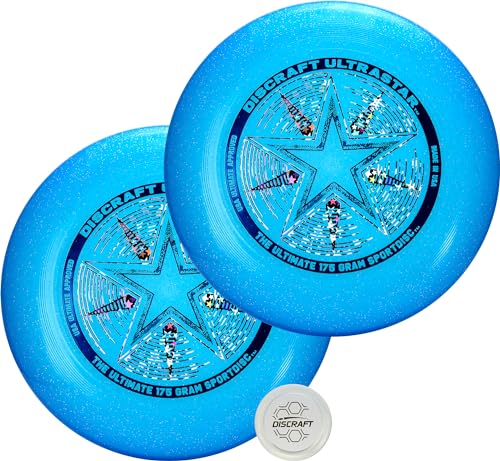 Discraft Ultrastar Ultimate Discs 1 & 2 Packs, Standard Size, for Competitive & Casual Play - color: Blue Sparkle