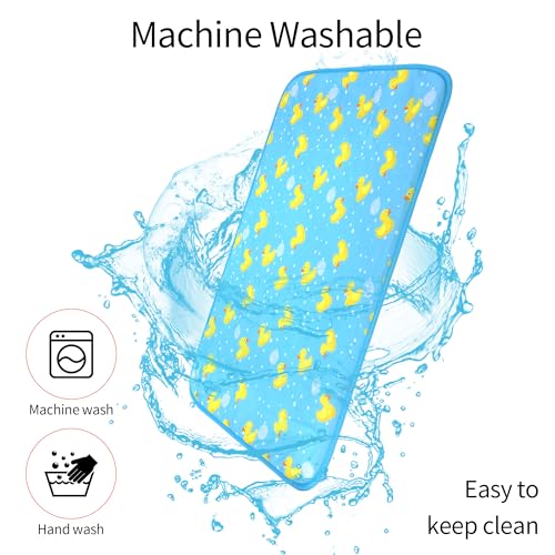 DELIFUR Dog Cooling Mat- Pet Cooling Mat Outdoor for Dogs Self Cooling Pad for Puppy Small Medium Dog Machine Washable (Large, Blue Duck) - color: Blue Duck, size: L: 38.5" x 27.5"