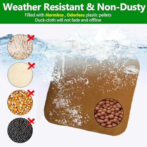EunHo Cornhole Bags Set of 8 Regulation Size & Weight Corn Hole Bean Bags Official Professional All Weather for Tossing Game with Carry Case - color: Black/Brown