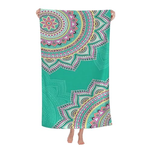 Cute Boho Beach Towel for Women/Adults, Personalized Microfiber Beach Towels Bulk, Quick Dry Beach Towel for Pool, Lightweight Bath Towels Oversized Clearance 30"x 60" - color: Boho3, size: 30"x 60"