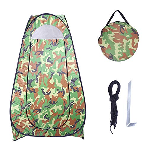 Portable Pop Up Shower Privacy Tent,Lightweight Single Toilet Shower Tents,Changing Room Dressing Tent,Waterproof Camping Shower Tents,with Carry Bag,for Picnic Beach Hiking Fishing (Camouflage) - color: Camouflage