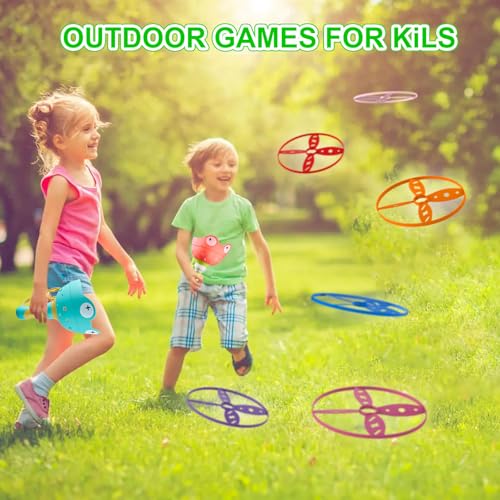 Ivtivfu Flying Disc Launcher Toy Supplements (24PCS), Outdoor Toys for Ages 3 4 5 6 7 8 Boys and Girls, Suitable for Handheld and Stomp Disc Launchers, Outside Kids Games for Beach Yard and Park