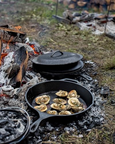 Lodge Seasoned Cast Iron Skillet 15 Inches - Frying Pan for the Stove, Grill or Campfire - Cooks Evenly - Features Easy-Grip Teardrop Handle - Non-Toxic, Nonstick & Long-Lasting - size: 15 Inch (1 Count)