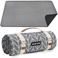 Picnic Blankets Outdoor Extra Large - Waterproof Picnic Blanket with Carry Strap | Machine Washable Picnic Mat with Sandproof Backing for Park , Grass, Camping, Hiking, Concerts (Graphite Grey) - color: Graphite