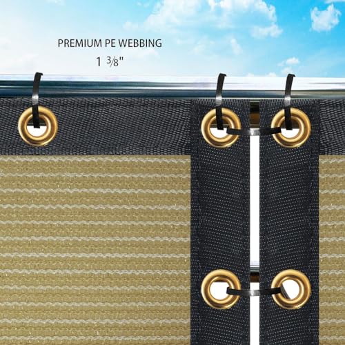 Houssity Tan Beige 6' x 2' Fence Privacy Screen Cover Panel Shade Cloth Fabric for Chain Link Fence Patio Pool Driveway Walkway Construction Project Playground Outdoor Events - color: Beige, size: 6' x 2'