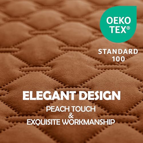 gogobunny 100% Double-Sided Waterproof Dog Bed Cover Pet Blanket Sofa Couch Furniture Protector for Puppy Large Dog Cat, Reversible (30x30 Inch (Pack of 1), Dark Pumpkin/Light Pumpkin) - color: Dark Pumpkin/Light Pumpkin, size: 30x30 Inch (Pack of 1)