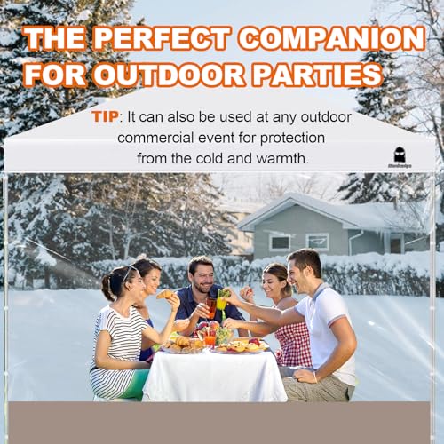 Clear Sidewall - Transparent Canopy Walls, Sidewall for 10x10 Pop Up Canopy - Straight Leg, 1 Pack (Khaki) - color: Khaki