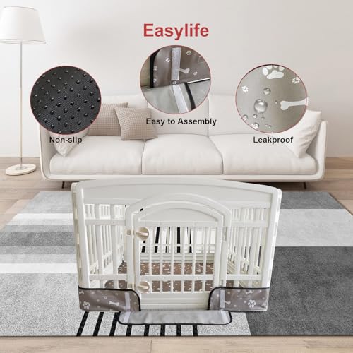 Dog Playpen Bottom Pad Fits for 35 Inch 4 Panels Exercise Pet Playpen, Dog Crate Pad Puppy Playpen Pad Leakproof Non-Slip(Playpen Not Included) Gray - color: 36 inch 4 panel bottom gray