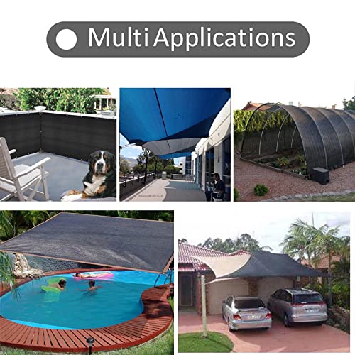 Shade Cloth - Garden Shade Mesh Netting with Grommets Outdoor Sun Shade Cover for Pergola Patio Plants Greenhouse Chicken Coop Black Shading Rate 90% (8X24FT) - size: 8x24FT