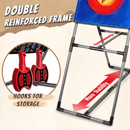 Axe Throwing Game for Backyard, Axe Throwing Target Set with 16 Throwing Axes Outdoor Games Indoor Carnival Yard Lawn Backyard Games for Age 6-12 - style: Axe Throwing Target Set