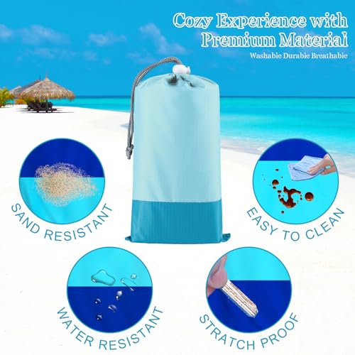 Beach Blanket Waterproof Sandproof 1-7 Adult Oversized 78 '' × 81 '' Lightweight Durable Compact Sand Free Extra Large Beach Mat for Travel Camping Hiking Picnic Blanket - color: 2blue, size: 78“x81”