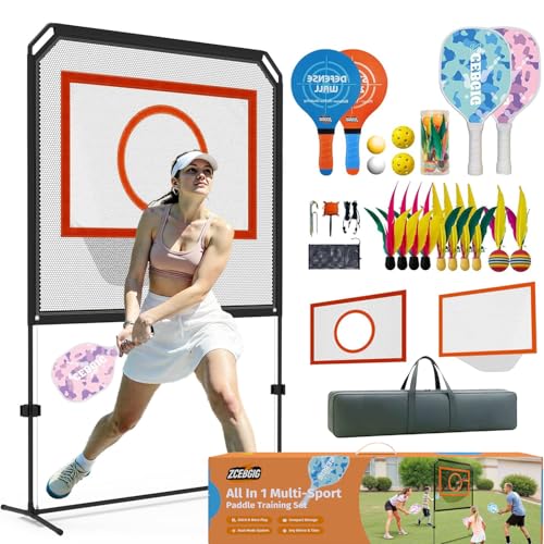 Portable Pickleball Net – Regulation Size Outdoor & Indoor Paddle Game Set with Ball Catch Net & Removable Target – Heavy Duty Steel Frame, Carry Bag – Family Fun for Backyard, Park, Beach - color: Orange;
