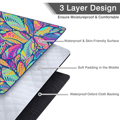 Waterproof Picnic Blankets Foldable & Portable 80''x80'' Boho Picnic Mat for Outdoors, Large Washable Picnic Blanket for Travel Camping Beach, Park Grass Picnic Blanket Accessories for Adults - color: Picnic Mat 04, size: 80" x 80"