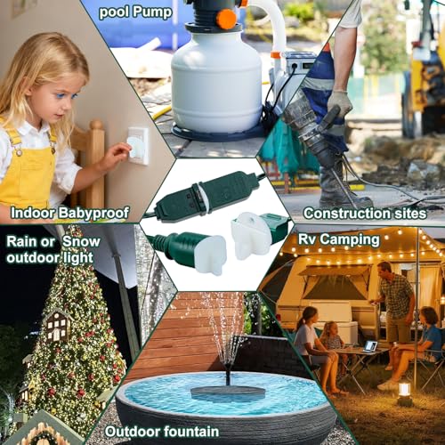 30 Sets Weatherproof Gaskets and Plug Protectors Covers Waterproof Extension Cord Outlet Gasket and Plugs Covers for Christmas Lighting Installation Stop Gfcis from Tripping Fit 2 or 3 Pronged Plugs - size: 30 Pack