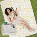 CARSTENS, INC. Easy Pack Waterproof Sandproof Picnic Blanket, Lightweight Foldable Outdoor Camping Beach Mat, Large 60"x80", Daisy Day Floral - color: Daisy Day Floral