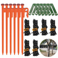 Tree Straightening Kit 6 Pack - Supports and Stake for Leaning Trees, 13.12 Feet Straps for Young Growth - color: 6 Pack
