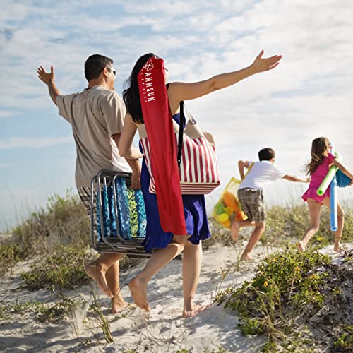 AMMSUN Shade Umbrella, Premium Portable Umbrella with Stand, 6.5ft Lightweight Free Standing Canopy for Sporting Games, Adjustable Instant Sun Protection and Easy to Carry, Red - color: Red