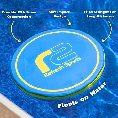 Soft Disc Flying Toy - Doesn't Hurt to Catch - Flying Disc For All Ages - Easy to Use Summer Gift Friisbee For Kids -Outdoor Gifts for Boys & Girls 3 4 5 6 7 8 9 10 11 12 13+ Birthday Gifts - color: Blue&yellow