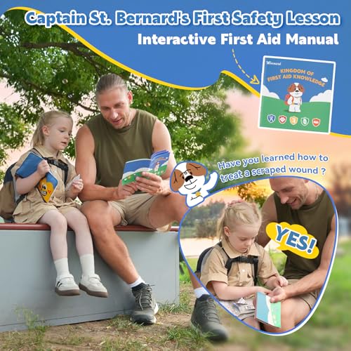 StBernard First Aid Kit for Kids, Small Pocket Size Medical Kit with Cute Bnadages, Tools for Daily Emergencies, Organized Pouch for Toddler & Children, Home, Camping, Travel, Playground(Yellow) - color: Yellow, size: Mini