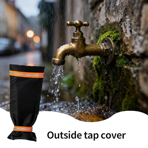 Outside Spigot Covers - Heavy Duty Pipe Protector, Winter Insulated Oxford Cloth Hose Bib Socks, Waterproof Tap Jacket | Large Faucet Cover Shield for Courtyard Backyard Lawn Home Farm Hydrant - color: 38x70cm