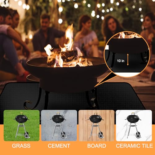 76X48in Grill Mats for Outdoor Grill,Fits Most Grills, Smokers, Griddles and Outdoor Charcoal, Flat Top,Deck and Patio Protector - size: 76x48