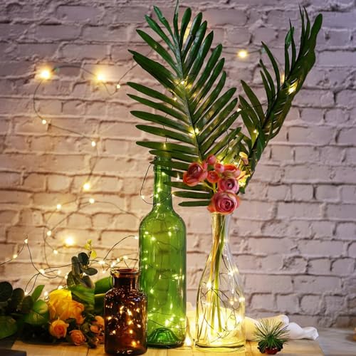 Remagr Fairy String Lights Battery Operated Green Wire LED Waterproof String Lights with Remote 8 Modes for Winter Tree Patio Garden Backyard Home Indoor Outdoor(33ft,Warm White,4 Pack) - color: Warm White, size: 33ft