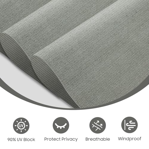 84" W x 96" L Exterior Roller Shades - High Wind Resistance Outdoor Blinds with All-Weather Fabric, Cordless Design for Gazebo/Porch/Backyard, Sun Barrier, Dark Grey - color: Manual-dark Grey, size: 84"W x 96"L