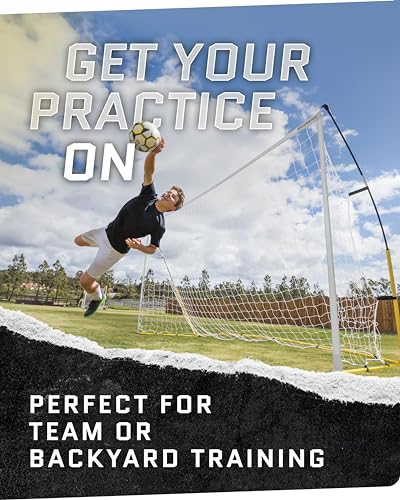 SKLZ Quickster Soccer Goal - Portable Goal for Backyard & Field - Durable Tension-Tite Frame & Heavy Gauge 2-Ply Net - Adjustable Click-Lock Poles, Metal Stakes - Carrying Case with Handle - style: 6 x 4 Feet