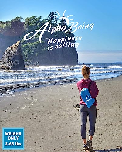 AlphaBeing Inflatable Lounger Beach Chair Accessories, Air Sofa Hammock Inflatable Couch for Camping Backyard Lakeside with Compression Sacks, Ideal Outdoor Gifts for Adults - color: Blue