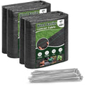 4FT x 100FT Weed Barrier Landscape Fabric, Weed Blocker Fabric Heavy Duty with 40 U-Shaped Staples, Landscaping Weed Control Mats Ground Cover for Garden Beds, Driveway, Underlayment - size: 4FT x 100FT