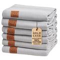 Gold CASE LYCIA Turkish Beach Towel Set of 6 – 100% Cotton Turkish Beach Towels Bulk 70 x 38'' – LYCIA Oversized, Quick Dry & Sand Free Beach Towel – Lightweight Towels Set in Grey - color: Grey, style: Beach-Bath Towel Set