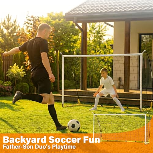 Soccer Goal for Backyard, 12×6 ft /6×4 ft Portable Soccer Goal Net, Quick Setup Soccer Goals with 1 Carry Bag - size: 6 X 4 Feet