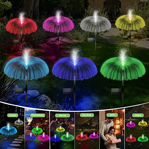Solar Garden Lights Outdoor Decorative Waterproof, Solar Light for Outside, Yard Lights Solar Flower Decor for Patio Pathway Lawn Party Landscape Grave Decorations, 3 PCS