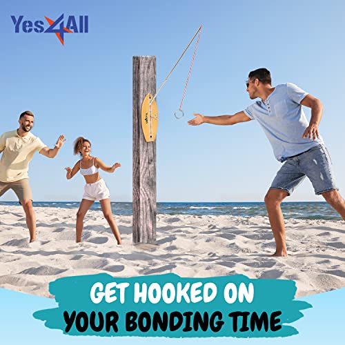 Yes4All Ring Toss Wall Game/Indoor & Outdoor Game for Adults, Camping, Party - color: C. Nature Wood