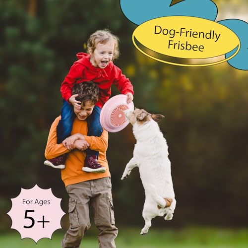 Frisbee Fastback Outdoor Flying Disc for Kids, 9.35 Inch Lightweight Sports Disc, Dog-friendly, for Beach Lawn Backyard Games and Family Fun - 100g - color: Pink
