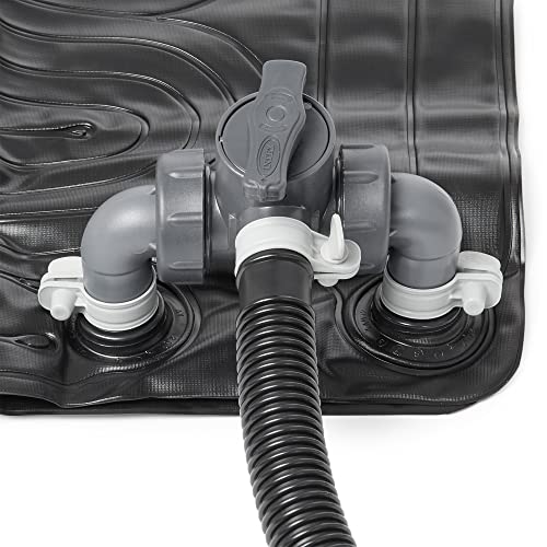 Intex 28685E 47 Inch x 47 Inch Solar Pool Water Heater Mat for 8,000 Gallon Above Ground Swimming Pool with Hose Attachment and Adaptors, Black