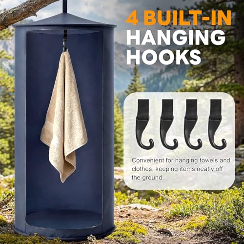 Portable Changing Tent, Easy Set-up Shower Tent for SUV with Suction Cups and Buckles, Instant Privacy Dressing Room with Carry Bag for Camping, Shower, Beach and Toilet Stall