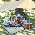 REDCAMP 2-Pack Extra Large Picnic Blanket Waterproof, Outdoor 79"x79" Sandproof Picnic Mat for Beaches Grass Park Travel Hiking Camping, Green Gingham - color: 2 Pack Green Gingham-79"x79"