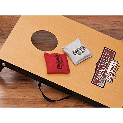 Mainstreet Classics Micro Bean Bag Toss: Travel Sized, (16" x 10.5" Boards) Mini Cornhole Game Set Wood/Multi