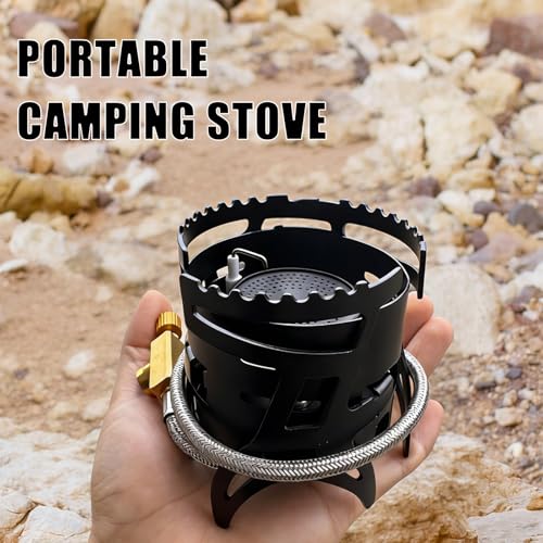 6800W Foldable Camping Gas Stove – High-Power Portable Stove for Outdoor Cooking, Windproof & Compact Design