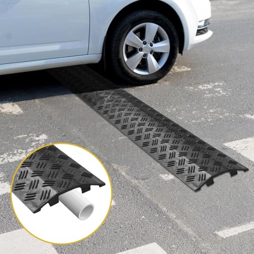 Driveway Hose Protector - Cable Ramp Cover | Sturdy Power Line & Hose Guard for Driveway, Garage, Garden, Asphalt, Sidewalk, and Walkway Protection Indoor Outdoor Use