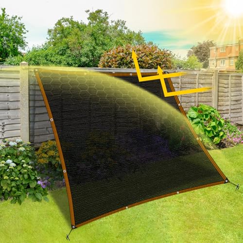 Shade Cloth - for Garden 90% Plant Shades Mesh Tarp with Grommets Outdoor Sun Shades Netting for Chicken Coop Greenhouse Vegetables Pergola Patio Cover - size: 8×12FT