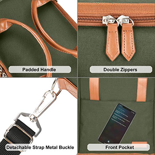 Tirrinia 6 Bottle Wine Gift carrier - Insulated & Padded Wine Carrying Cooler Tote Bag with Handle and Adjustable Shoulder Strap for Travel or Picnic, IDEAL Wine Lover Gift, Oliver - color: Olive