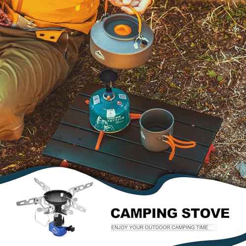 Widesea Backpacking Stove 3300W Camping Stove Portable Gas Burner with Iginitor Mini Ultralight Hiking Gear Outdoor Equipment - style: IGNITION STOVE