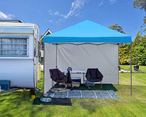 ABCCANOPY Easy Pop up Canopy Tent with 2 Sidewalls for Outdoor Sun Blocking or Rain Protection,10x10, Sky Blue - color: Sky Blue, size: 10x10