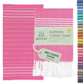 WETCAT Turkish Beach Towel Oversized (38"x71") 100% Turkish Cotton, Made in Turkey - Sand Free, Extra Large, Ultra Soft, Quick Drying, Compact & Lightweight for Travel - Fuchsia - color: Fuchsia, size: Beach Towel (38" x 71")
