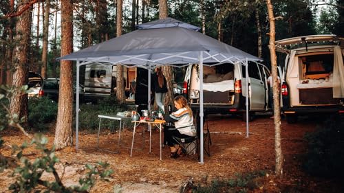 COOSHADE 13x13Ft Pop Up Canopy Tent Instant Folding Shelter 169 Square Feet Large Outdoor Sun Protection Shade(Grey) - color: Grey1