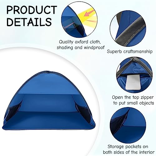 1pcs Pop Up Dog Cat Camping Tent, Blue Outdoor Play House Portable Sun Shelter Pet Tent for Dogs Cats Puppy Kitty Other Small Animals, L