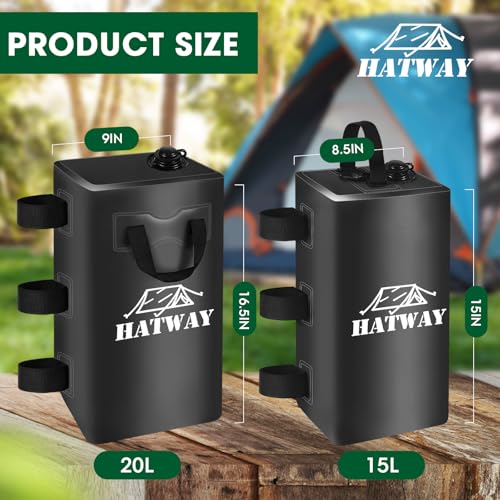 Hatway Canopy Weights,132 LBS Canopy Water Weight Bag Set of 4 Leg Weights for Pop Up Gazebo,Canopies,Tent-4 * 15L-Black - size: 132LBS-4PCS-Black